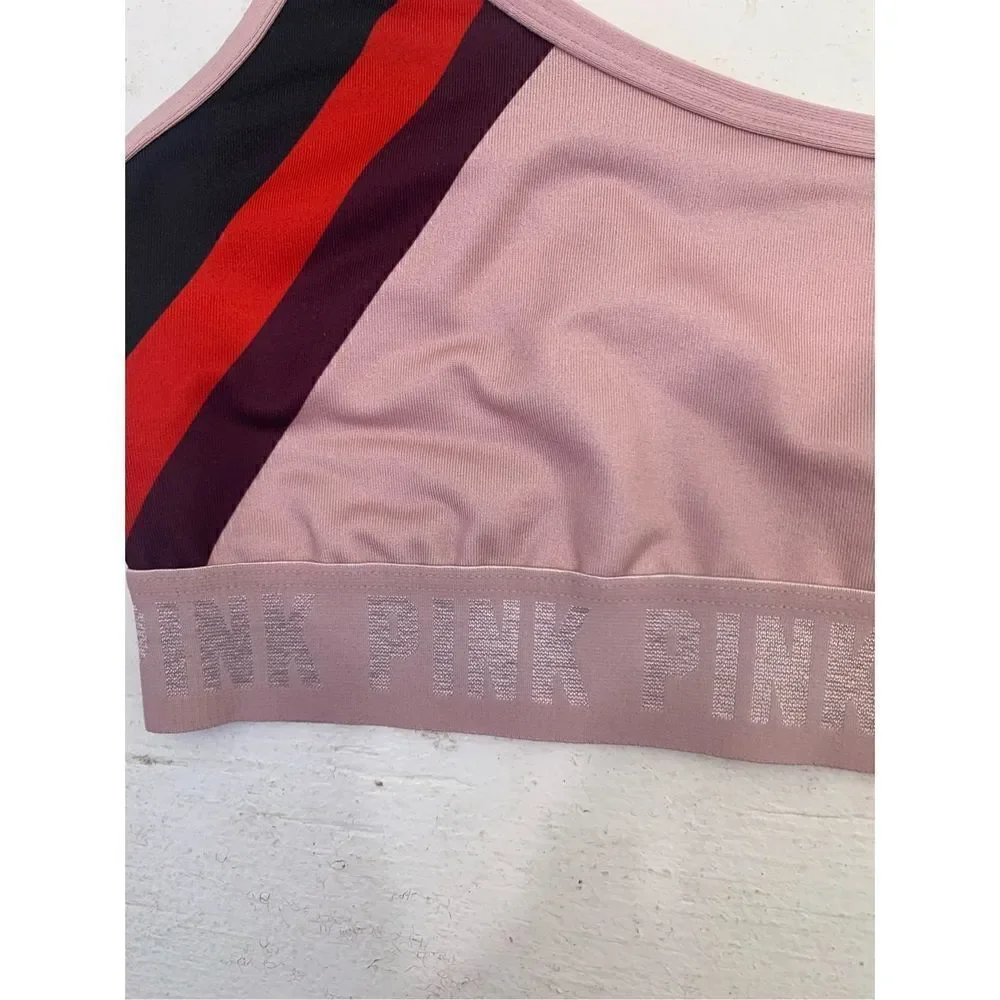 Pink Victoria’s Secret Pink Striped Sports Bra Size XS